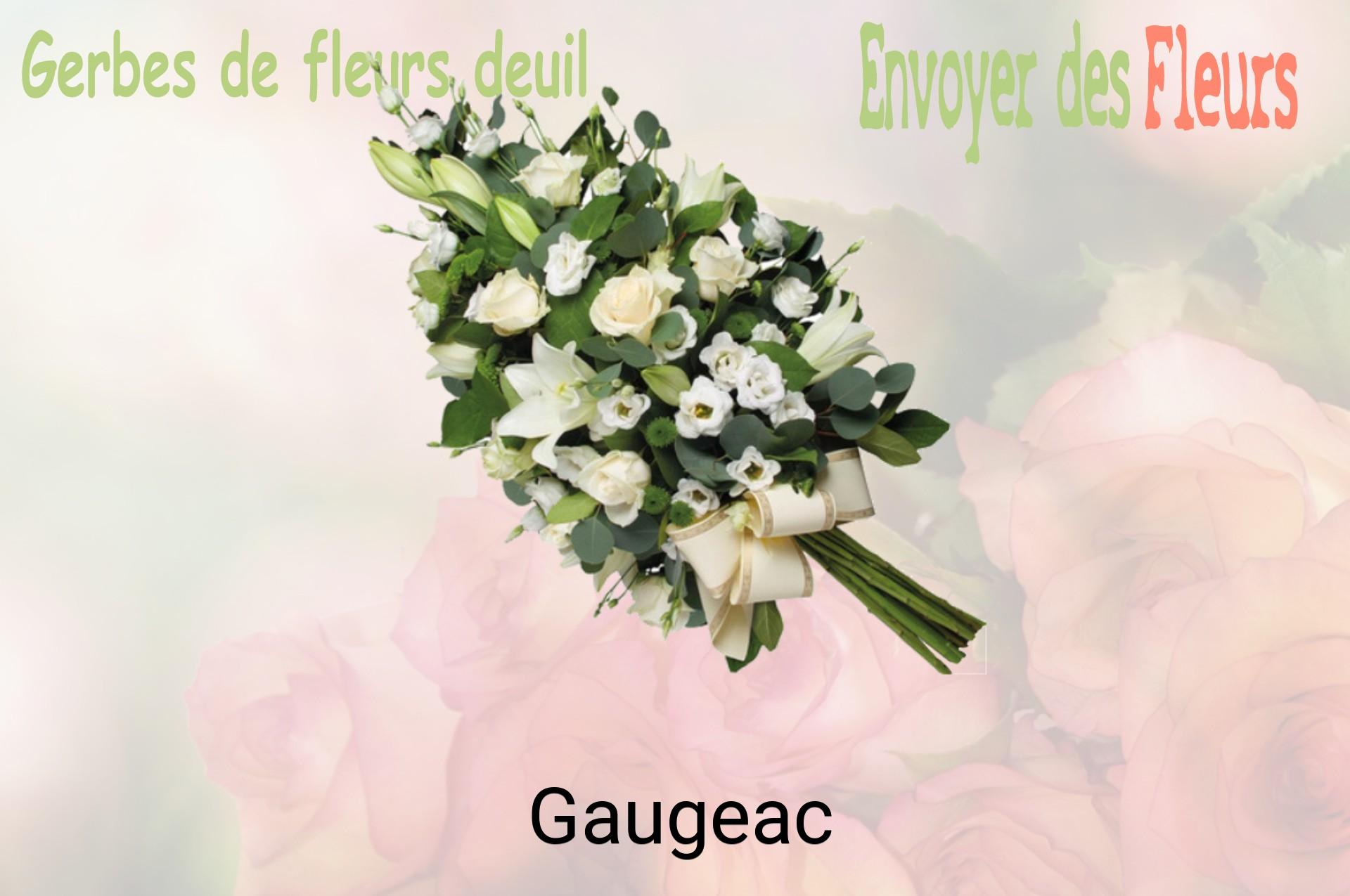 Gerbe de fleurs de deuil livrée à Gaugeac